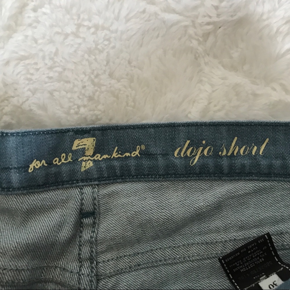 7 For All Mankind Light Wash Dojo Short Bermuda 30 - Picture 8 of 10